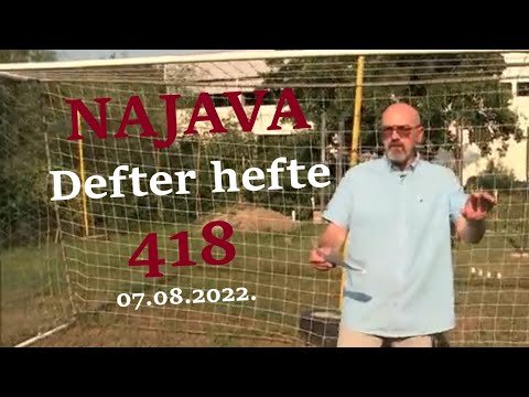 NAJAVA Defter hefte 418, 07.08.2022.