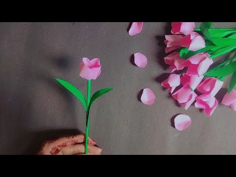 New Flower making - how to make paper flowers - diy paper flower - diy craft - Rucha's creation