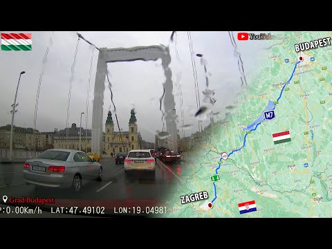 Vožnja od Zagreba (HR) do Budimpešte (HUN) | 340 km | Autoceste A4/M7 | Cijelo putovanje na Advent