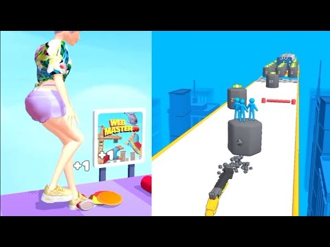 Satisfying Mobile Games 2023-Tippy Toe,Gun Head Run 3D,Gun Head Run