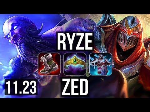 RYZE vs ZED (MID) | 3/0/12 | BR Grandmaster | 11.23