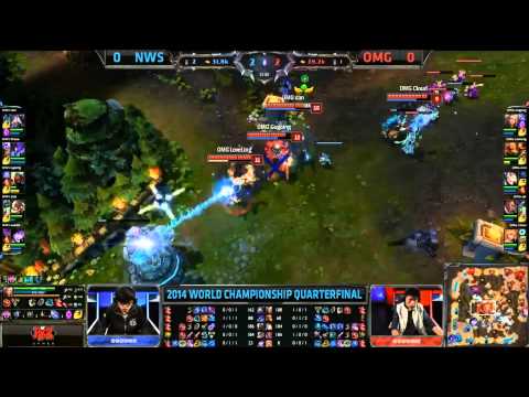 OMG Gogoing catches Ggoong & cool catches Save - NWS vs OMG Game 1 (S4 Worlds)