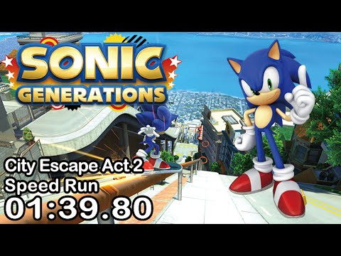(World Record) Sonic Generations - City Escape Act 2 Speed Run 01:39.80