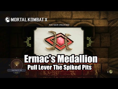 Mortal Kombat X Ermac's Medallion - Pull Lever The Spiked Pits l Shao Kahn's