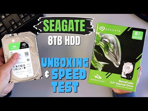Seagate 8TB BarraCuda 3.5 HDD Internal Drive Unboxing &amp; Speed Test