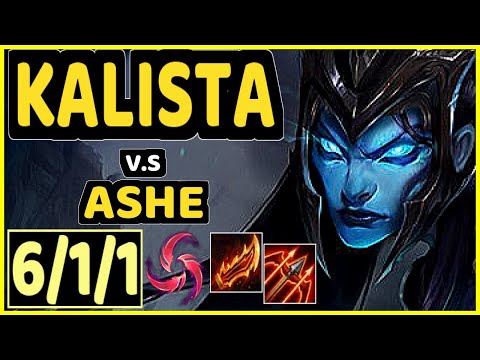 TITAN (KALISTA) vs ASHE - 6/1/1 KDA BOTTOM ADC CHALLENGER GAMEPLAY - BR
