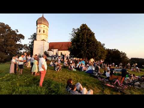 Tromposaund mit dem Bayrischen Abendsegen am Standkonzert 2020 - Sonnenuntergang am Starnberger See