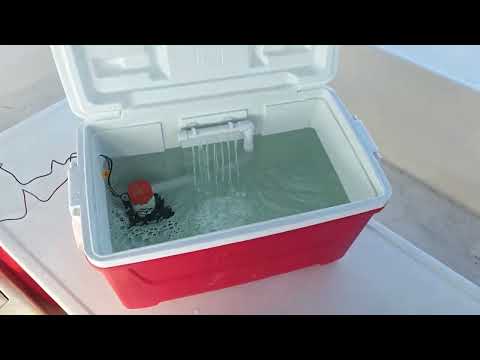 DIY Cooler | Livewell | with SEAFLO 350-10 Portable Livewell Aerator Kit