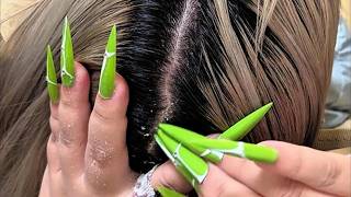 Han’s Long Nail Four-Finger Scalp Scratching | Deep Relaxation for Sleep