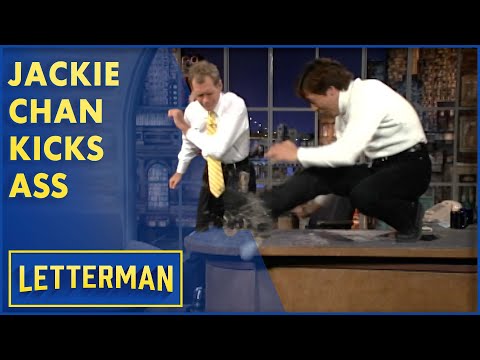 Jackie Chan Shows Off His Martial Arts Skills | Letterman
