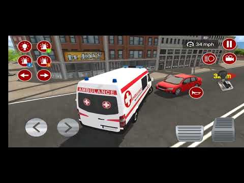 American Ambulance rescue 304M  Away driver simulator.Andriodgame.pikup patient and drove hospital.