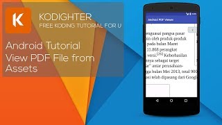 Android Studio Tutorial - View PDF File from Assets