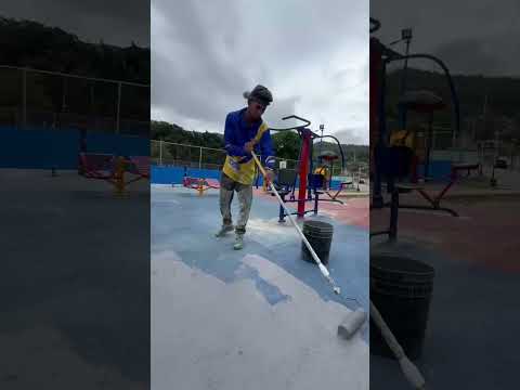 ASÍ AVANZAN LOS TRABAJOS INTEGRALES EN LA CANCHA DE USOS MÚLTIPLES LA CABAÑA PARTE BAJA