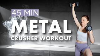 45 MIN METAL WORKOUT 💀 Full Body Crusher | Strength & Conditioning | Dumbbells