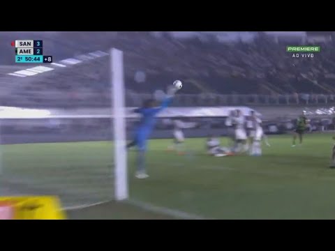 DEFESA ESPETACULAR DE JOÃO PAULO HOJE - SANTOS 3X2 AMÉRICA MINEIRO