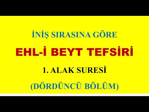Alak Suresi 4. Ders