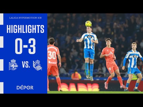 Resumen del RC Deportivo 0 - 3 Real Sociedad B