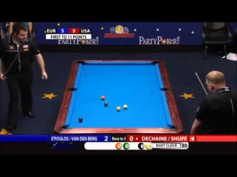 Ekonomopoulos/Van Den Berg vs Dechaine/Shuff - Mosconi Cup - Day 3 (incomplete)