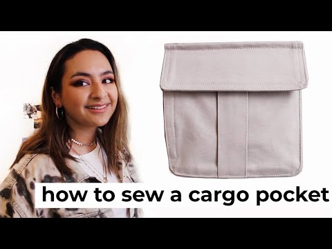 how to sew a flat cargo pocket (2 in 1)