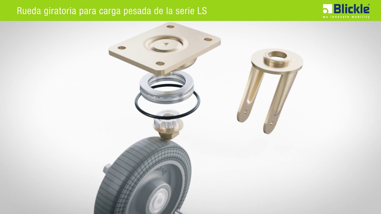 Rueda giratoria para carga pesada de la serie LS