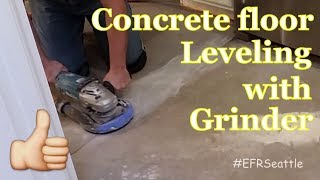 Leveling Uneven Concrete with Grinder