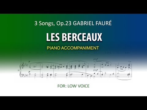 Les Berceaux Karaoke piano - low voice