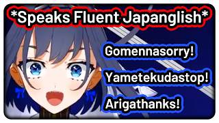 Kronii Speaking Fluent Japanglish in a Japanese Learning Stream is So Hilarious【Hololive EN】