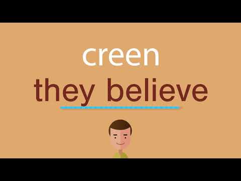 Cómo se dice creen en inglés