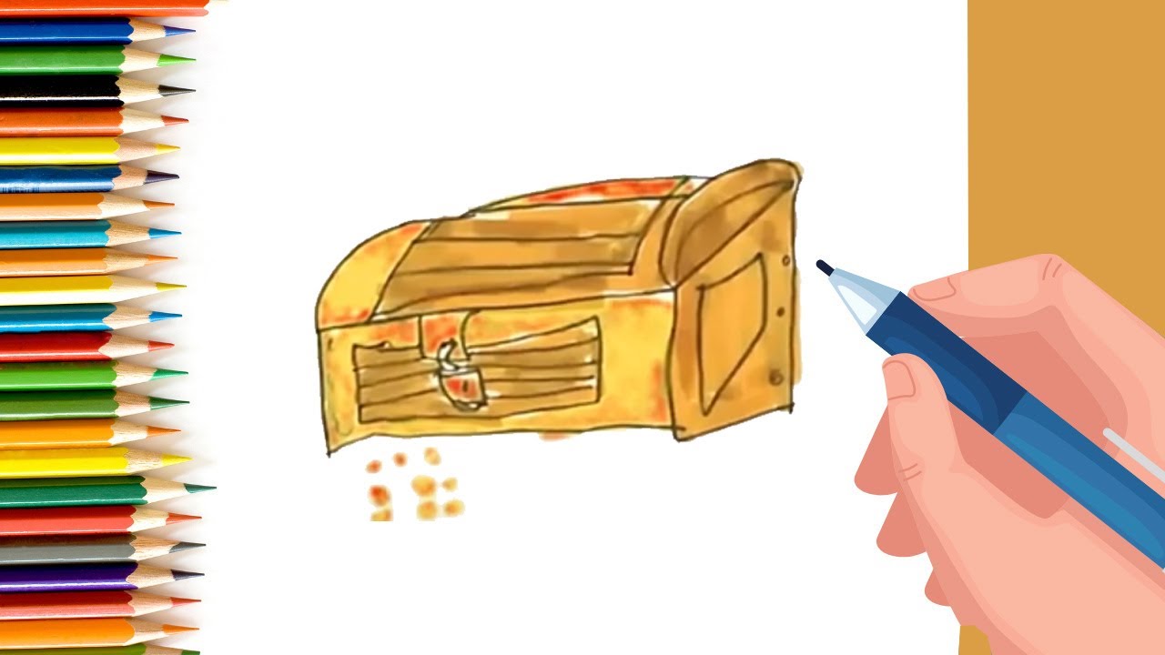 How to Draw easy Treasure Chest step by step for Kids   #shorts