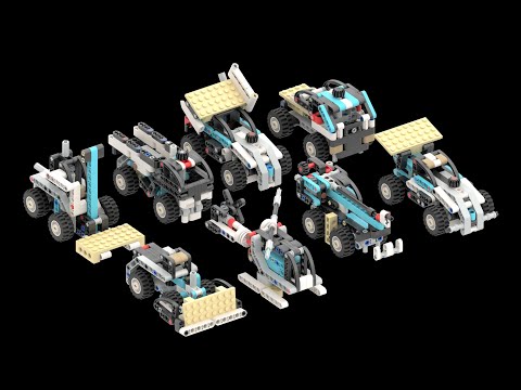 42133 8in1 bundle - 8 alternate builds from the Lego Technic 42133 Telehandler set