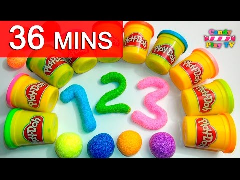 TOP Play Foam Collection | 36 Minutes | Learn Colors and Learn To Count with Squishy Glitter Foam Video