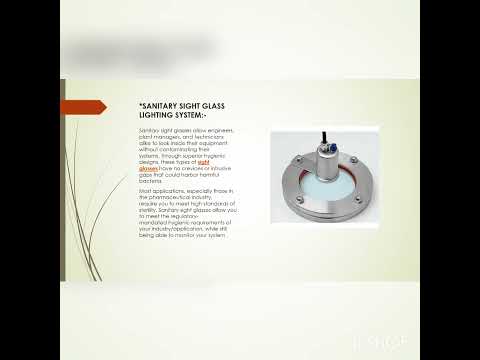 Sanitary sight glass lighting system, size: 3 inch