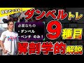 【筋トレ】ダンベルとベンチだけ！　自宅で体をデカくする9種目を徹底解説！