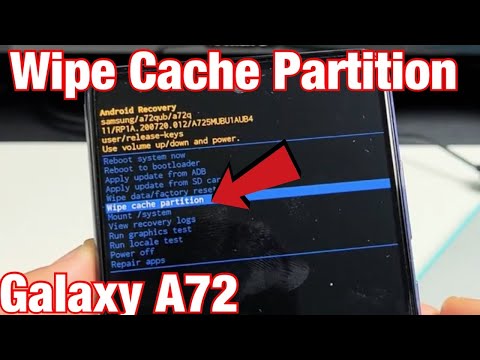 Galaxy A72: How to Wipe Cache Partition (Fix Slow or Laggy Phone)
