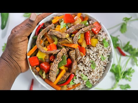 HOW TO COOK BEEF STIR FRY & BROWN RICE