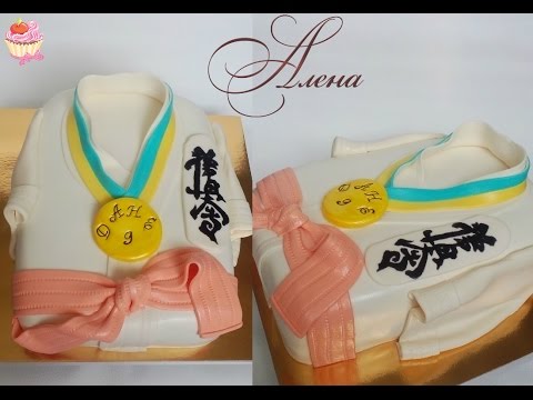 Как оформить торт в виде кимоно