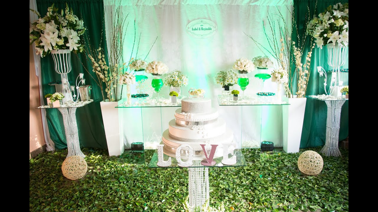 Decoração Verde e Branco