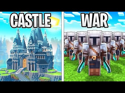 Building CASTLE and doing WAR in MINECRAFT, HINDI