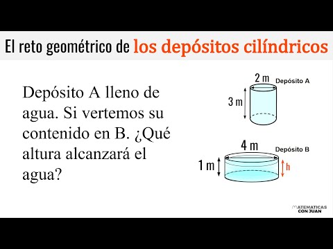 VERTEMOS AGUA DE UN DEPÓSITO CILÍNDRICO A OTRO. Hallar la altura