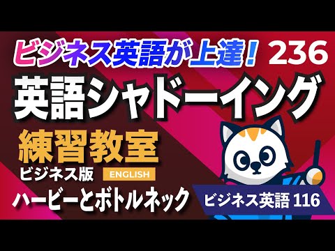 英語が上達する！英語シャドーイング教室236 ハービーとボトルネックビジネスで使えるフレーズ116