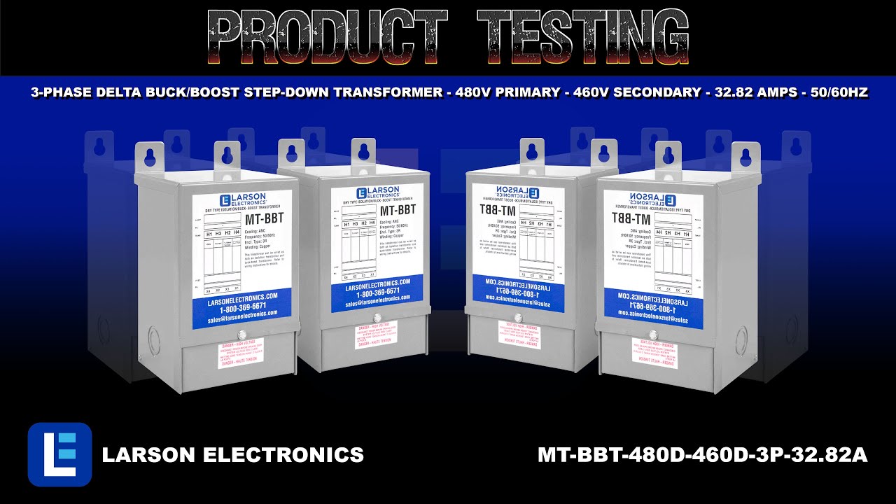 3-Phase Delta Buck/Boost Step-Down Transformer- 480V Primary - 460V Secondary - 32.82 Amps - 50/60Hz