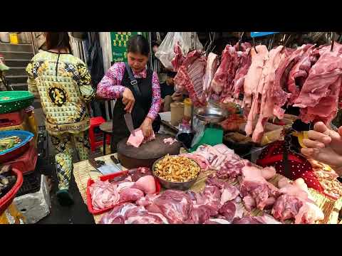 Walking Tour Phnom Penh Morning Market | Cambodia’s Daily Life 🇰🇭