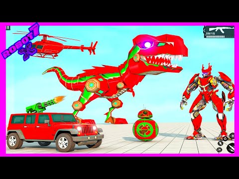 Dino Robot Car Game:Flying Robot Transforming Game Android gameplay