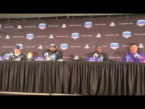 Ed Orgeron, Joe Burrow, Rashard Lawrence, Devin White Address The Media After Fiesta Bowl