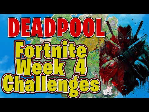 Fortnite Secret Deadpool Skin "Week 4 Challenges Tutorial"