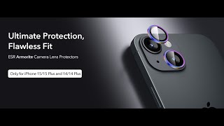 ESR Apple iPhone 15 / 15 Plus Camera Lens Protector Glas Zwart Screen Protectors