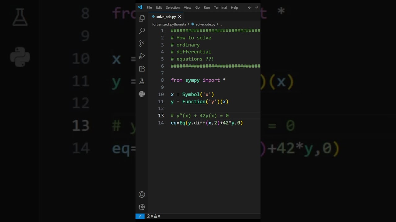How to solve ordinary differential equations #python