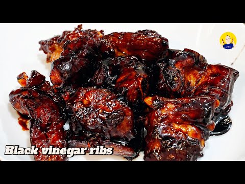 Black vinegar ribs | 镇江排骨