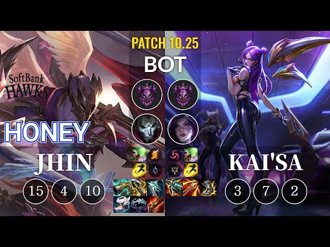 SHG Honey Jhin vs Kai'Sa Bot - KR Patch 10.25