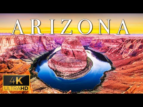 FLYING OVER ARIZONA (4K UHD) - Soft Piano Music With Wonderful Nature Videos For Relaxation On TV